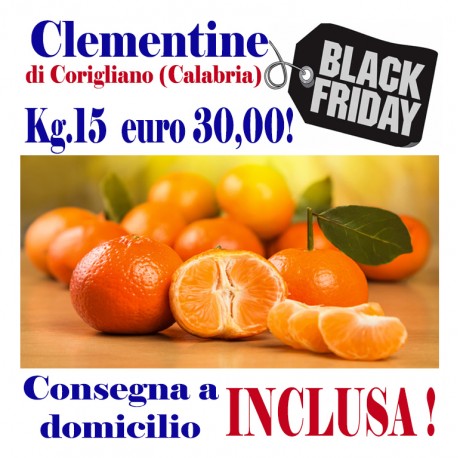 Offerta Black Friday Kg.15 di CLEMENTINE - TRASPORTO INCLUSO