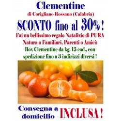 SCONTO Fino al 30% - BOX da Kg.15 cad. di CLEMENTINE - TRASPORTO INCLUSO